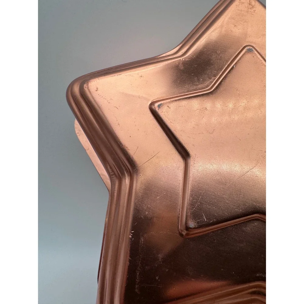 Vintage Copper Toned Kitchen Decor Salt and Pepper Shakers and Gelatin Molds